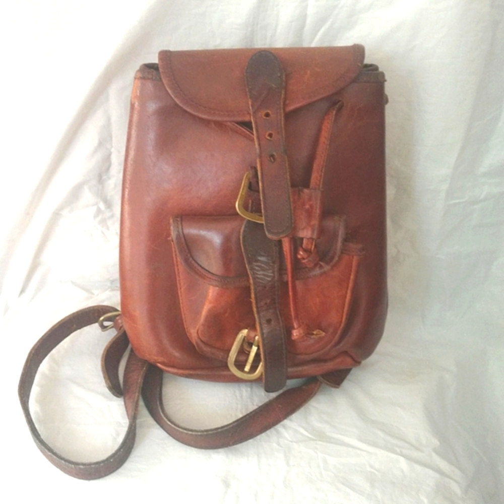 Vintage Saddle Leather Backpack